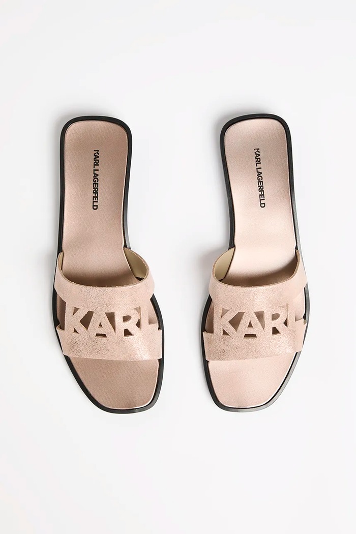 Karl Lagerfeld klapki zamszowe SKOOT II różowy KL80402.5SP