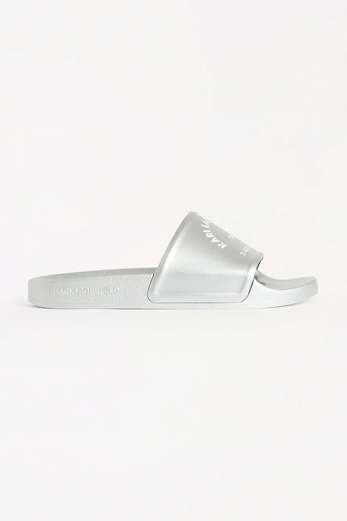 Karl Lagerfeld ciabatte slide KONDO 2.0 flat argento KL80908A.VSL