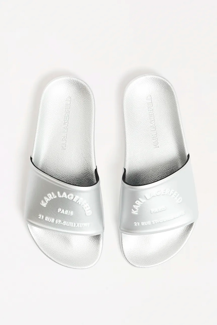 Karl Lagerfeld ciabatte slide KONDO 2.0 argento KL80908A.VSL