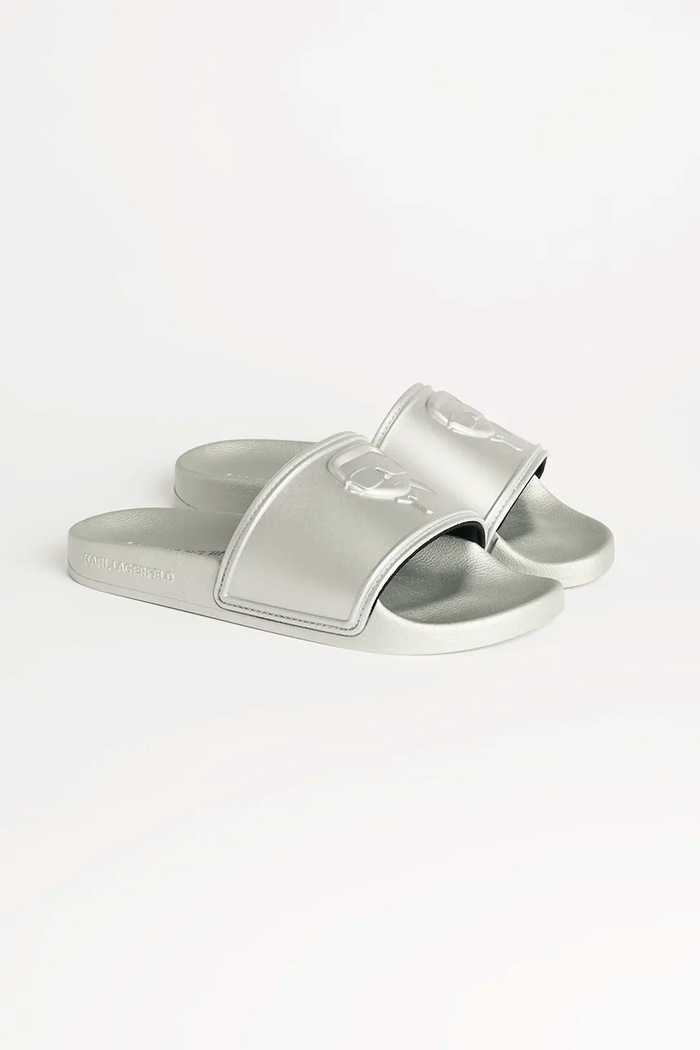 Šľapky Karl Lagerfeld KONDO 2.0 KL80919M.VSL strieborná SS25