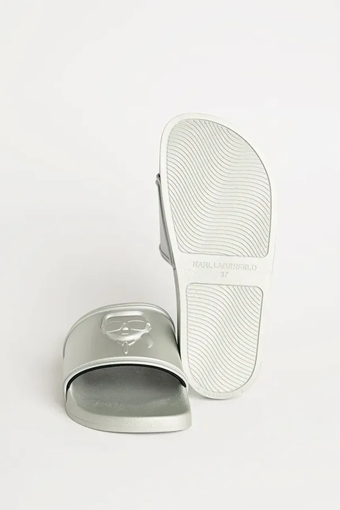 Šľapky Karl Lagerfeld KONDO 2.0 KL80919M.VSL strieborná