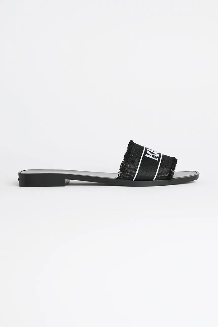 Karl Lagerfeld klapki SKOOT II tekstylny czarny KL80411.900