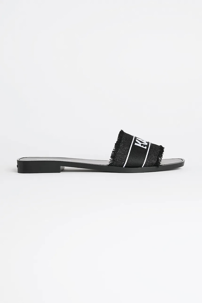 Karl Lagerfeld klapki SKOOT II tekstylny czarny KL80411.900