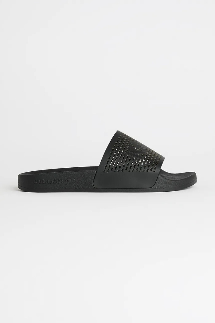 Karl Lagerfeld bőr papucs KONDO 2.0 nappa bőr fekete KL80915.000