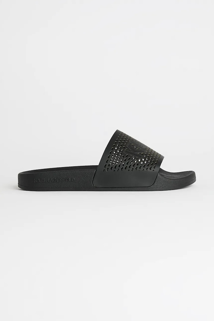 Karl Lagerfeld bőr papucs KONDO 2.0 nappa bőr fekete KL80915.000