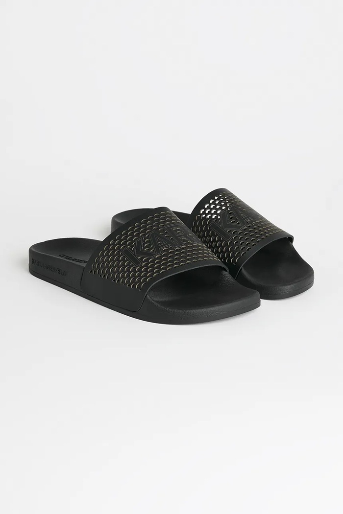 Karl Lagerfeld bőr papucs KONDO 2.0 KL80915.000 fekete SS25