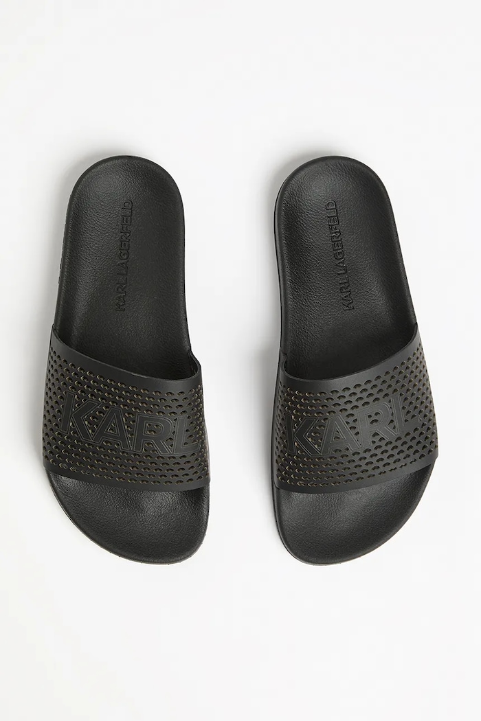 Karl Lagerfeld bőr papucs KONDO 2.0 fekete KL80915.000