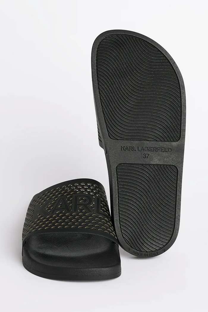 Karl Lagerfeld bőr papucs KONDO 2.0 KL80915.000 fekete
