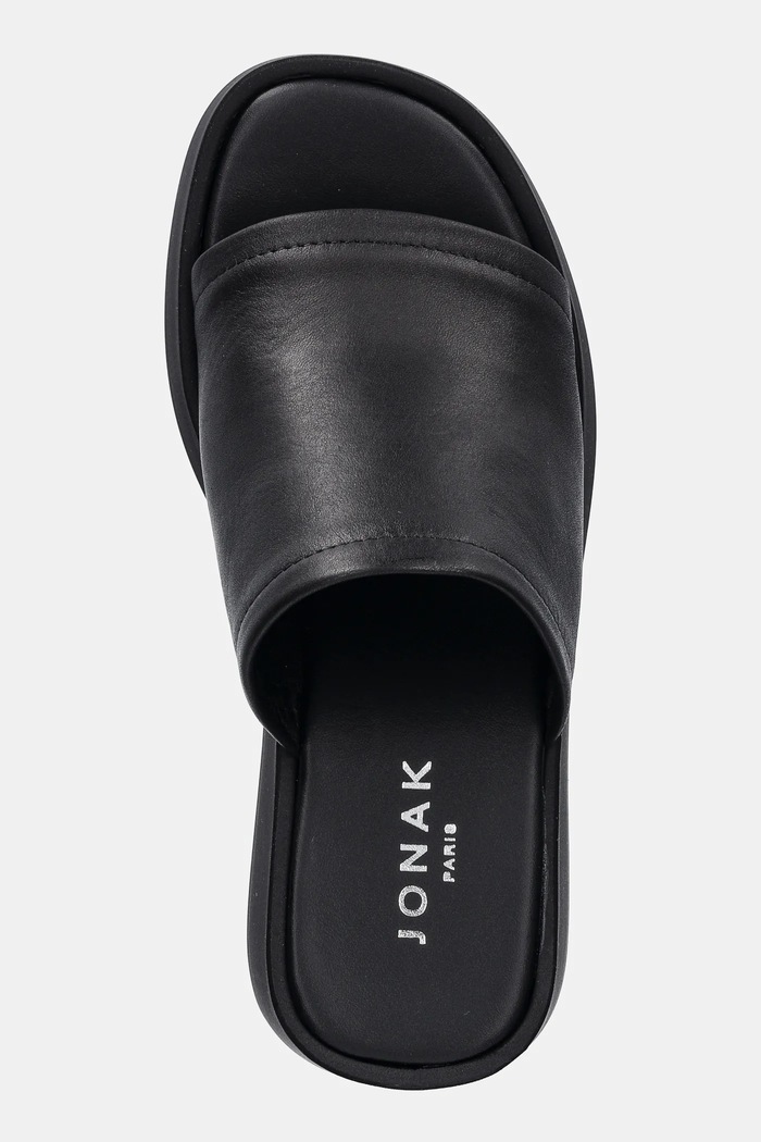 Jonak slapi de piele EUGENE negru 3600041