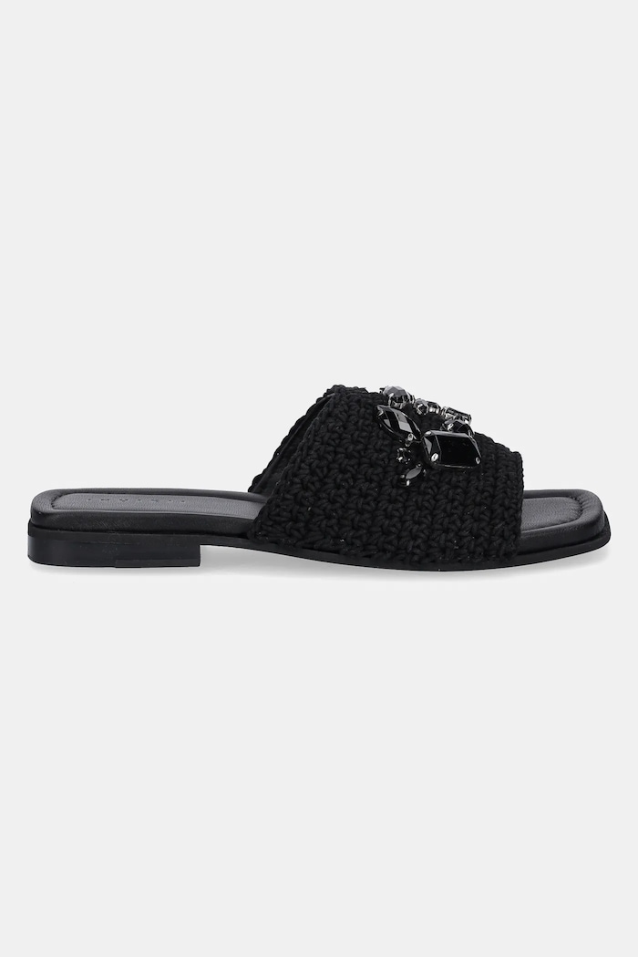 Чехли Inuikii Woven Strap Stones 1004.003.0601.000 черен SS25