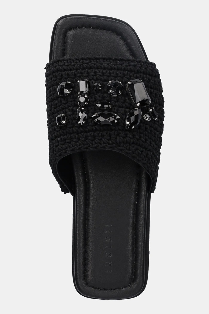 Чехли Inuikii Woven Strap Stones черен 1004.003.0601.000