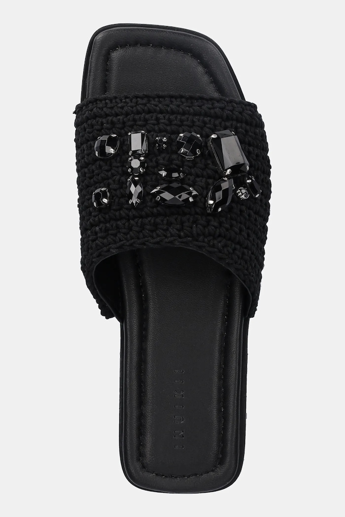 Чехли Inuikii Woven Strap Stones черен 1004.003.0601.000