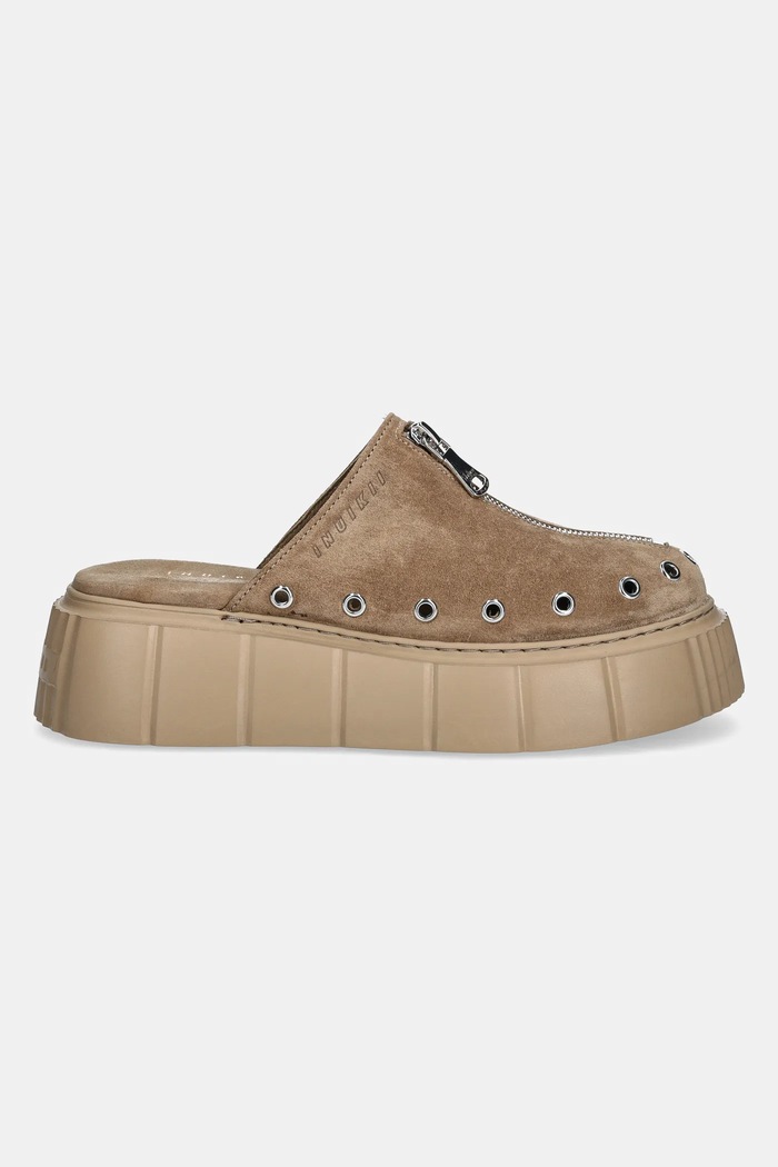 Inuikii klapki zamszowe Matilda Mule Suede 1001.017.0021.250 beżowy SS25