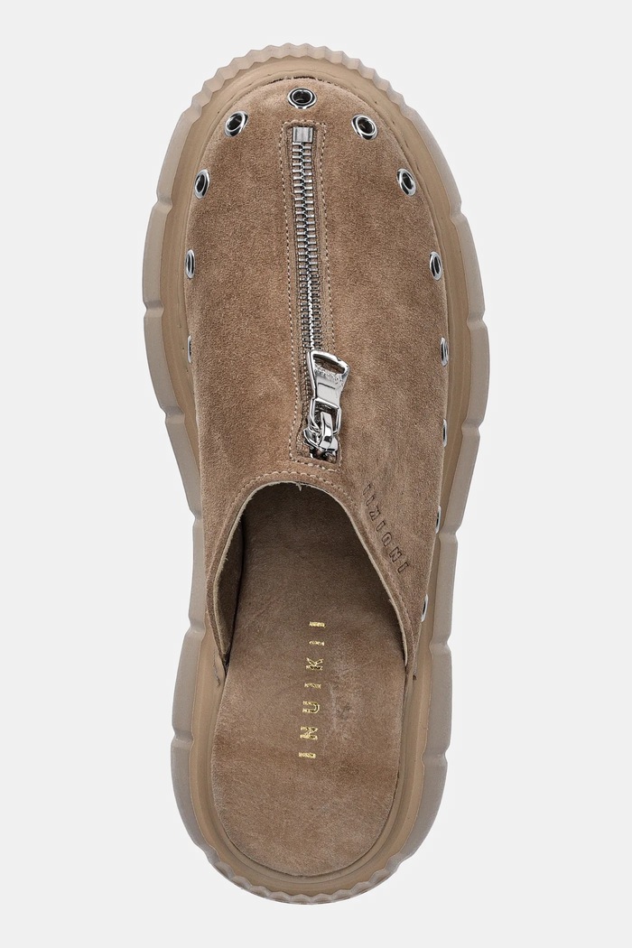 Inuikii klapki zamszowe Matilda Mule Suede beżowy 1001.017.0021.250