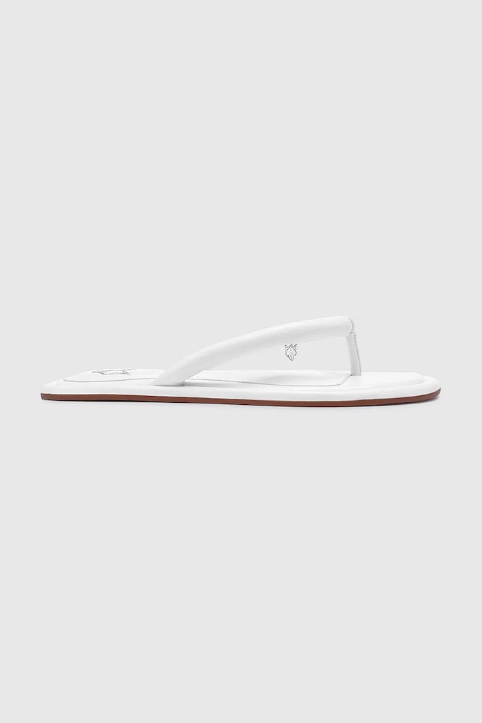 Naked Wolfe japonki skórzane Grenada płaski biały Grenada.White.Leather