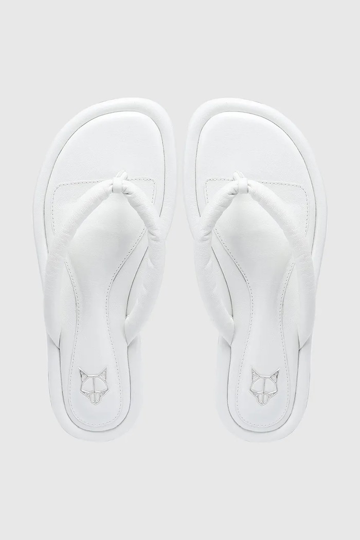 Kožené žabky Naked Wolfe Grenada biela Grenada.White.Leather
