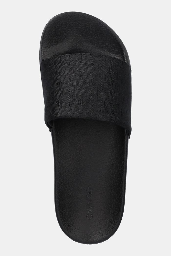 Calvin Klein klapki POOL SLIDE - JACQ czarny HW0HW02420
