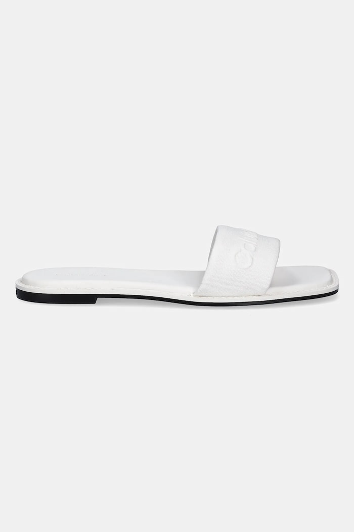 Calvin Klein klapki FLAT SLIDE - HE HW0HW02378 biały SS25