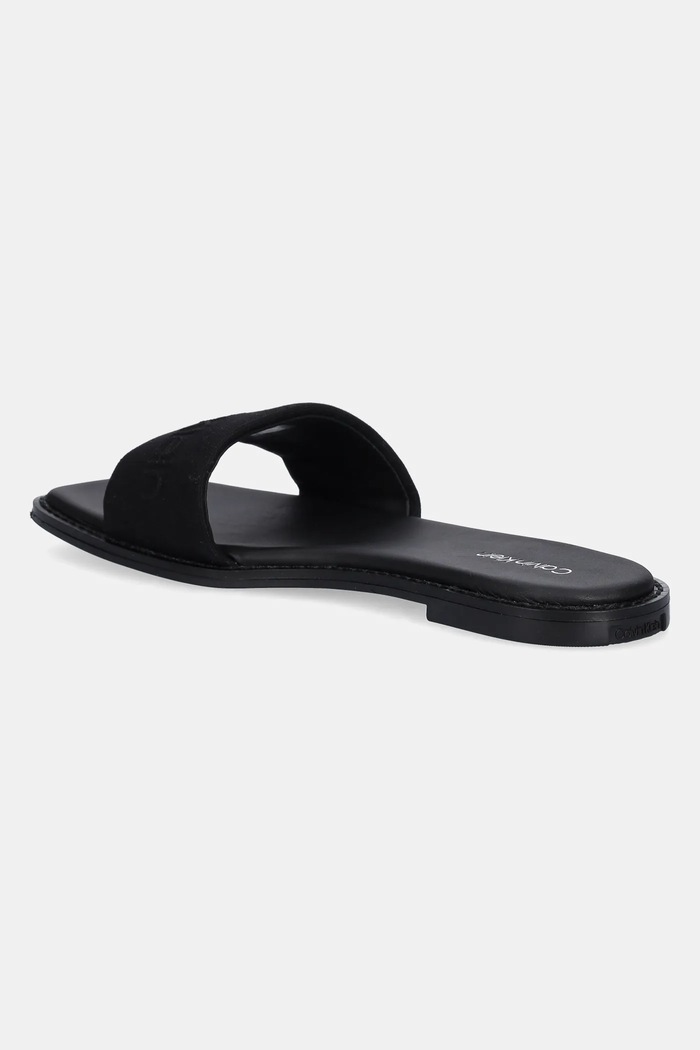 Încălțăminte Calvin Klein papuci FLAT SLIDE - HE HW0HW02378 negru