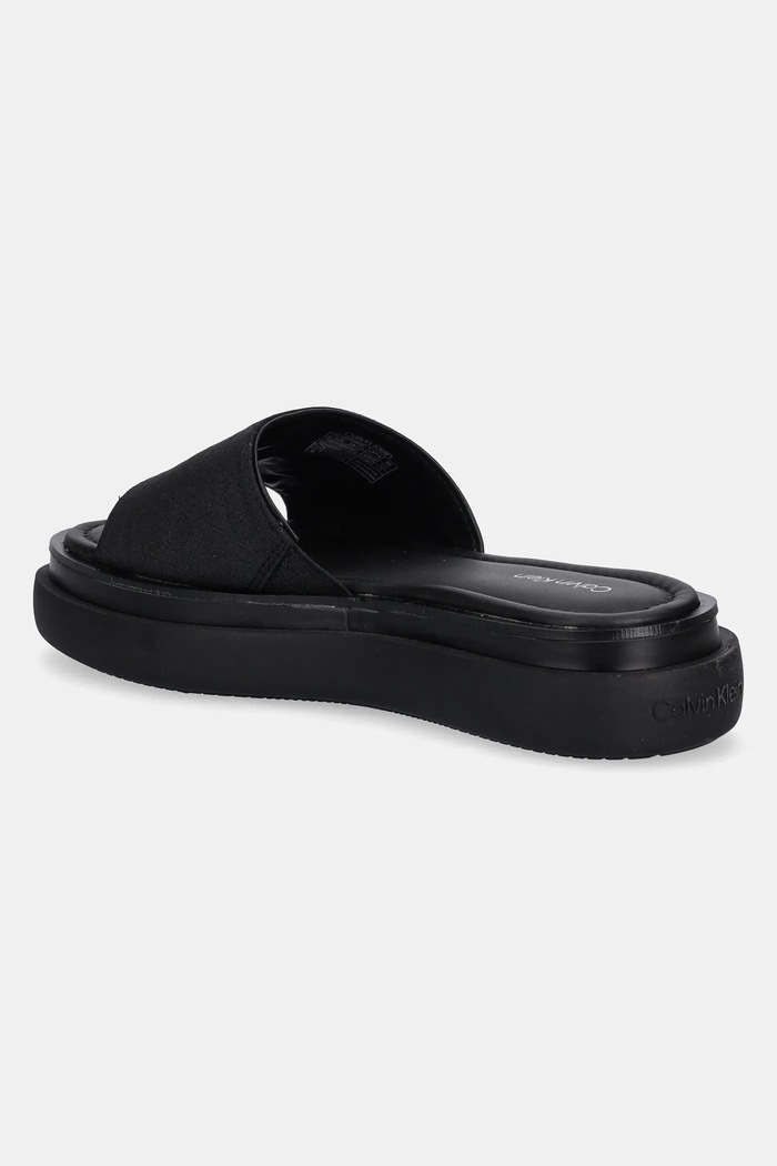 Încălțăminte Calvin Klein papuci FLATFORM SLIDE - JACQ HW0HW02461 negru