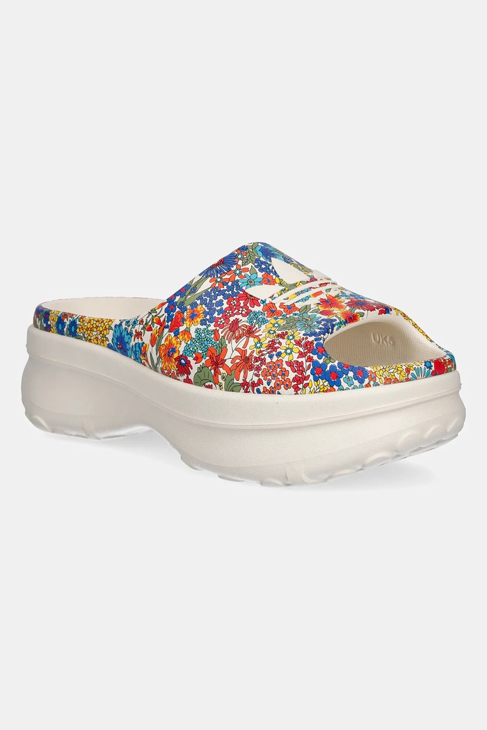 Παντόφλες adidas Originals Adifom Stan Slide ίσια πλατφόρμα μπεζ JI2765