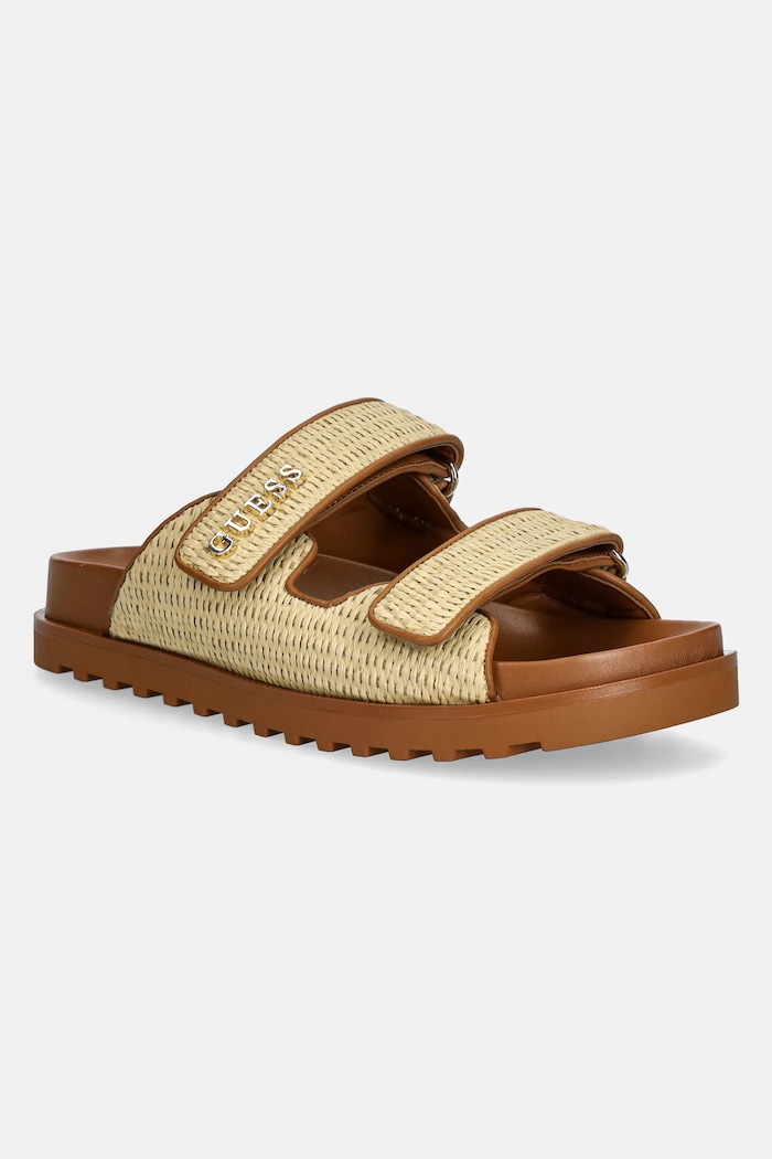 Guess papuci FADELIZE imitatie de piele bej FLJFDE.FAP19.TAN