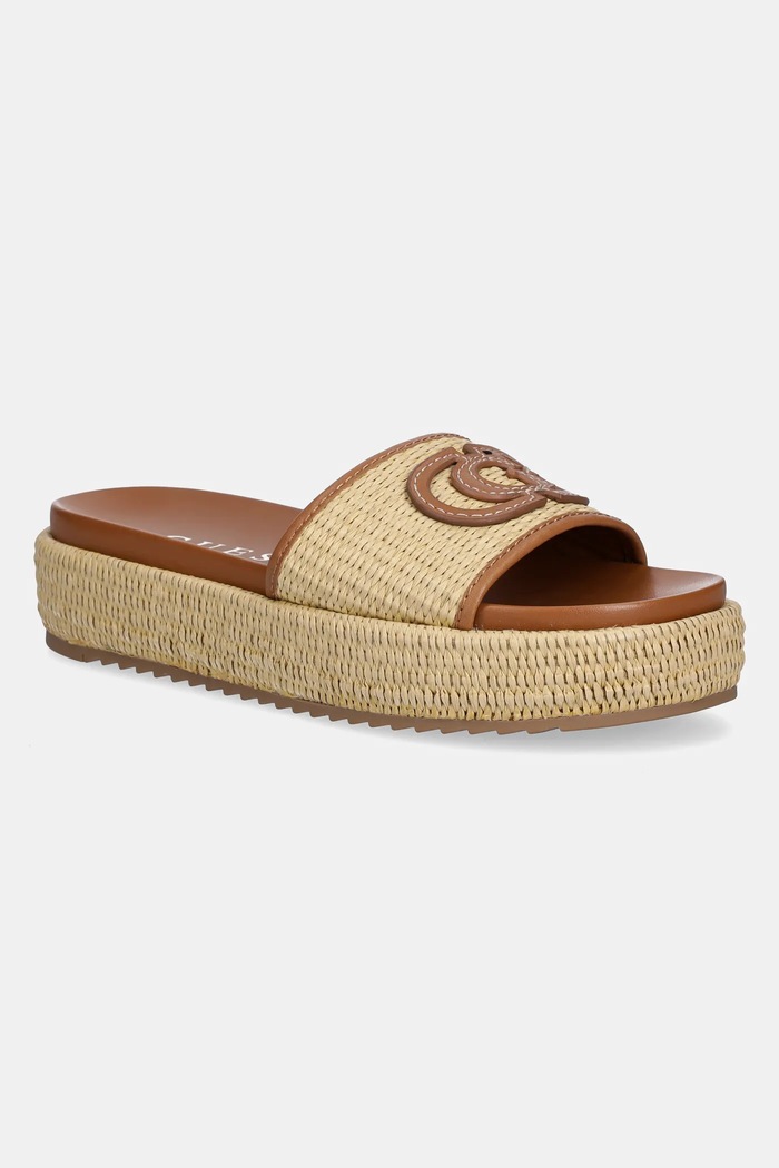 Guess papucs LONNEY szintetikus barna FLJLNY.FAB19.NATU