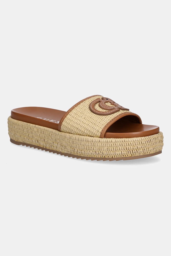 Guess papucs LONNEY szintetikus barna FLJLNY.FAB19.NATU