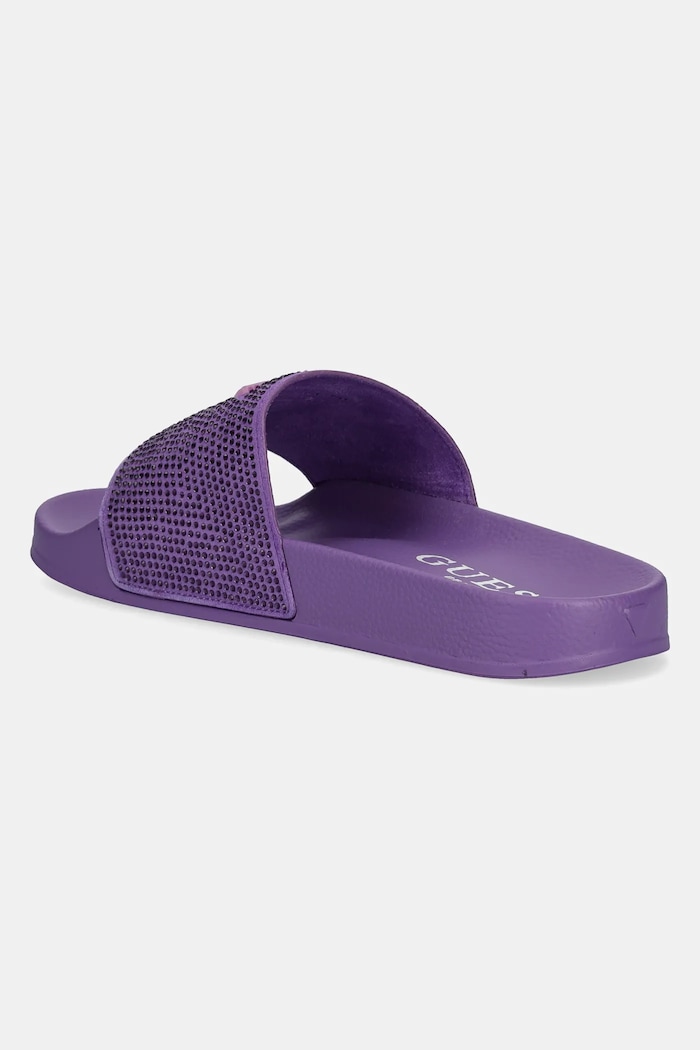 Încălțăminte Guess papuci BEACH SLIPPERS STRASS E4GZ25.BB00F.G482 violet
