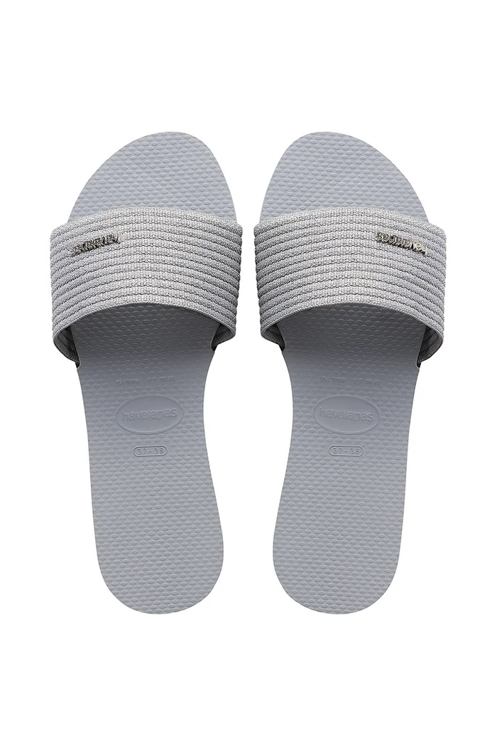 Havaianas klapki YOU MALTA METALLIC tekstylny szary 4147312.3498