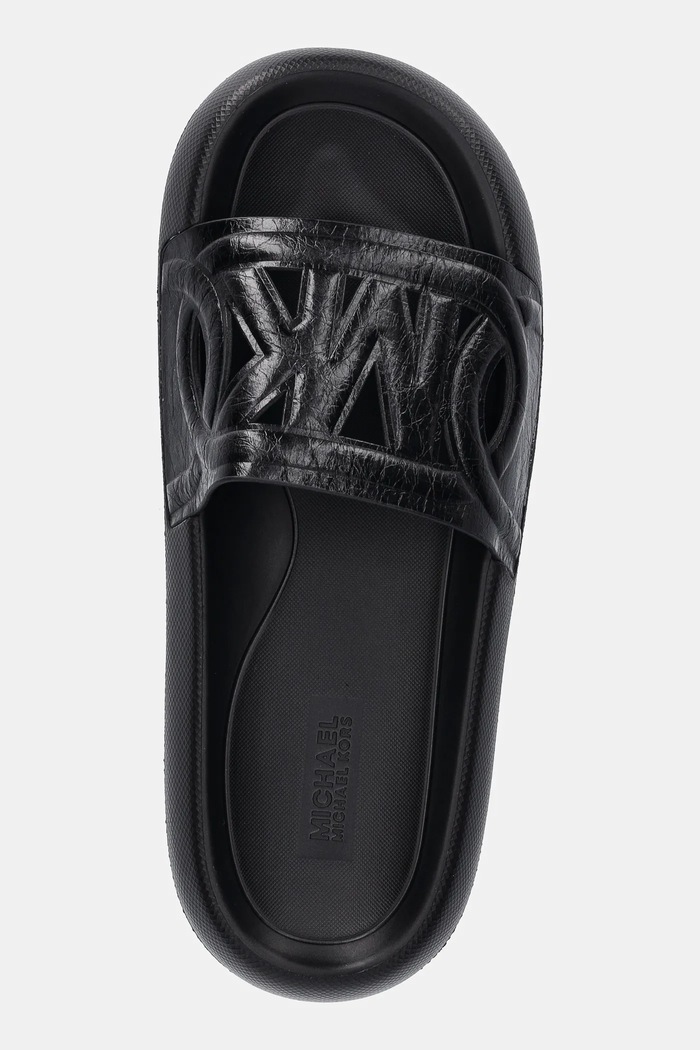 Șlapi de piele Splash MICHAEL Michael Kors 40R5SPFA1L.001 negru