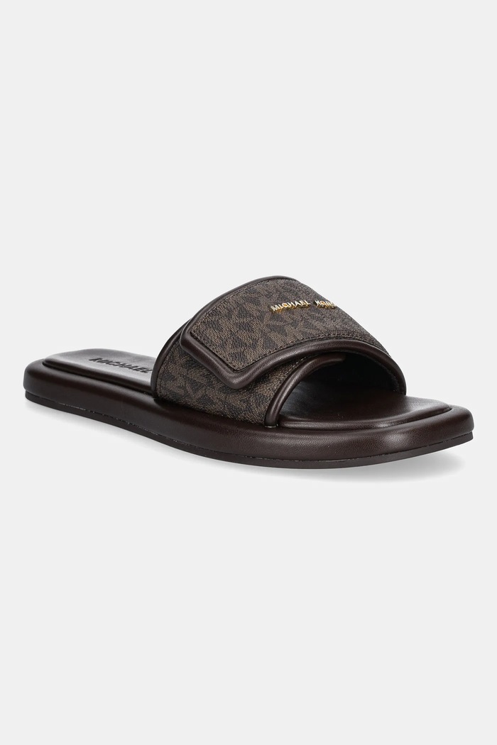 Pantofle MICHAEL Michael Kors Suki bez podpatku hnědá 40S5SKFA1B.200