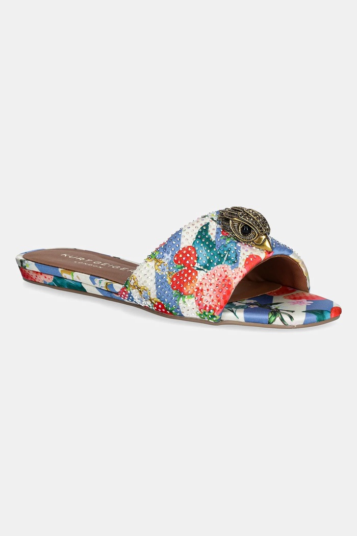 Kurt Geiger London klapki Kensington Flat Sandal tekstylny multicolor 4368919609.WHITEOTH
