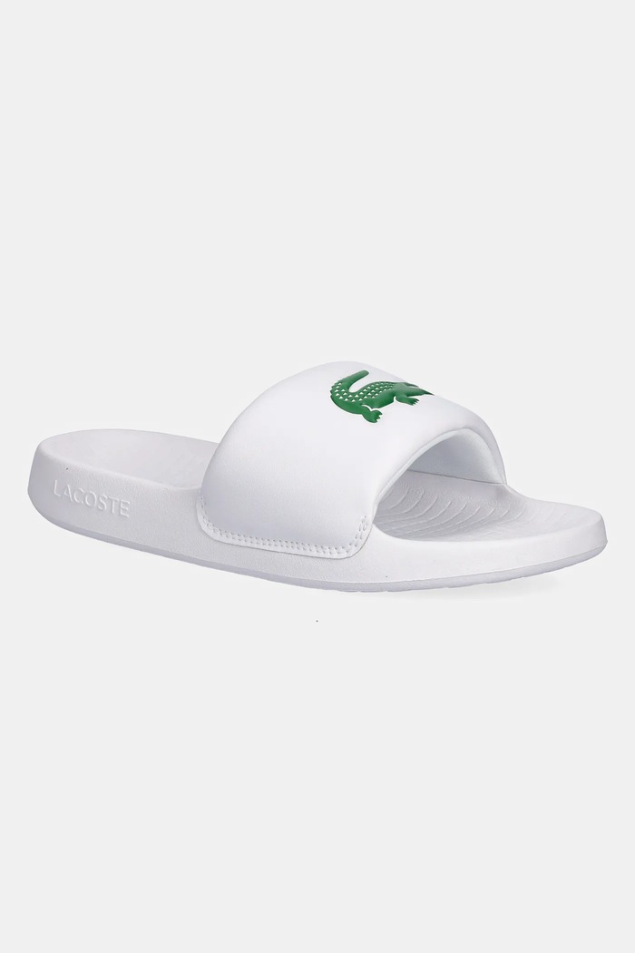 Šľapky Lacoste SERVE SLIDE 1.0 platforma biela 49CFA0022