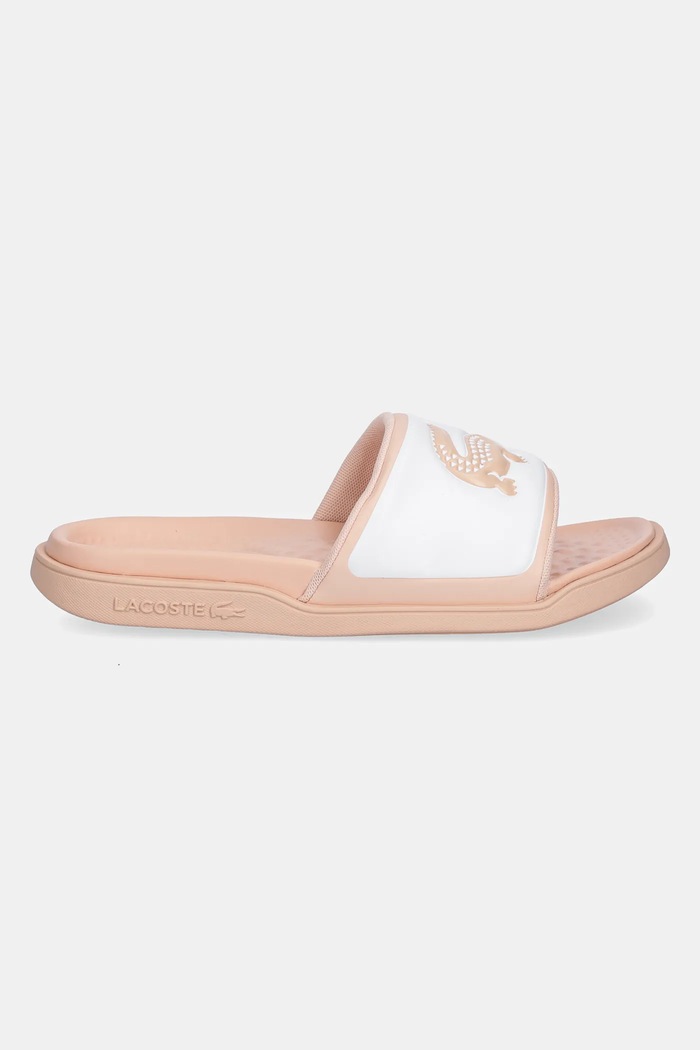 Lacoste klapki SERVE SLIDE DUAL 49CFA0038 pomarańczowy SS25