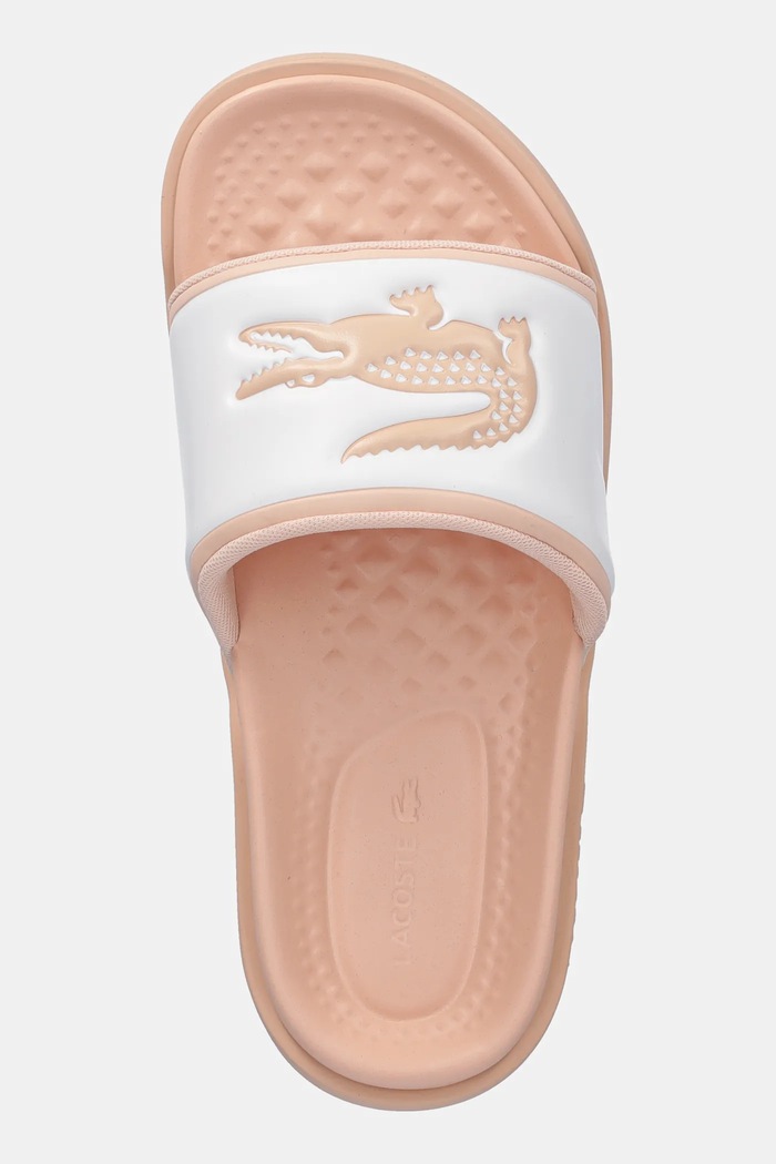 Lacoste klapki SERVE SLIDE DUAL pomarańczowy 49CFA0038
