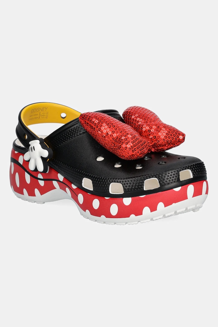 Natikači Crocs Minnie Classic Platform Clog W Sintetični črna 209896.100
