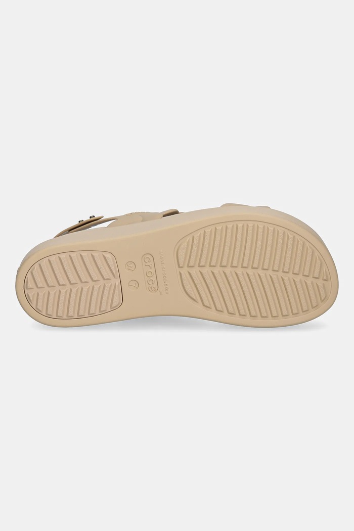 Sandały Brooklyn Woven Upper Low Wedge W Crocs beżowy 209977.212