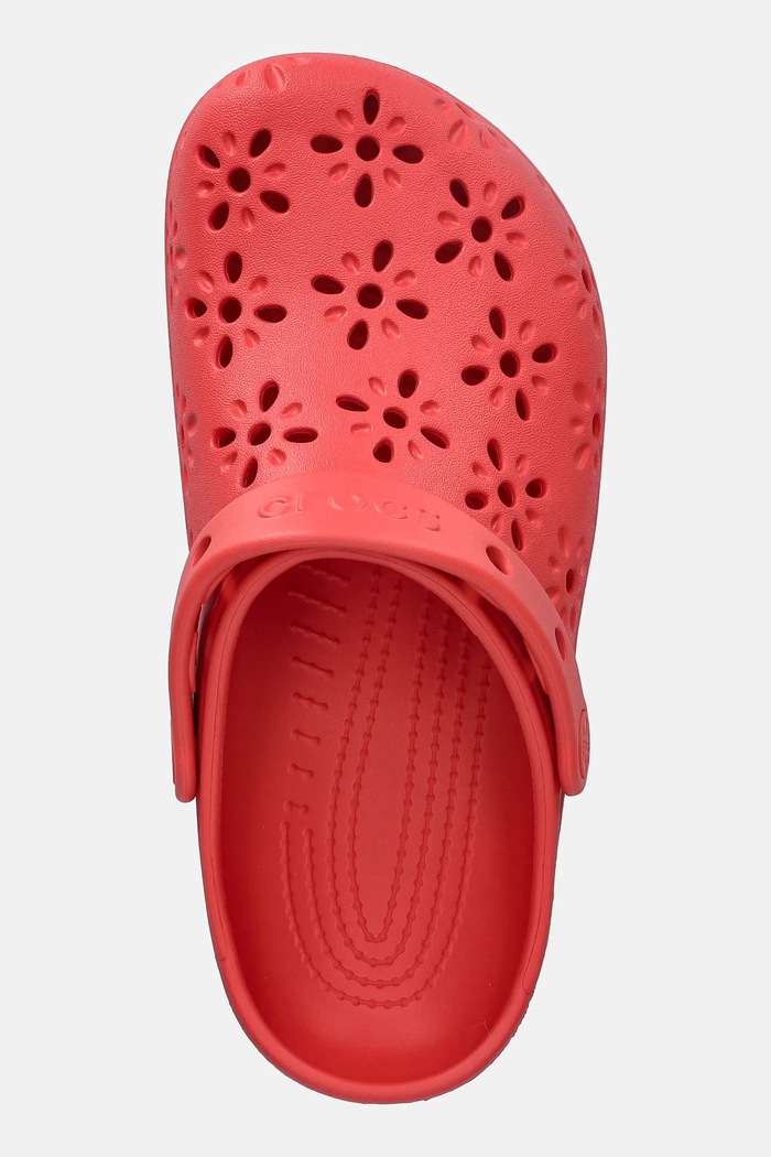 Pantofle Crocs Classic Floral Cut Out Clog červená 210927.6ZR
