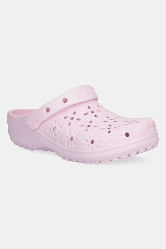 Crocs klapki Classic Floral Cut Out Clog pozostałe różowy 210927.6ZW