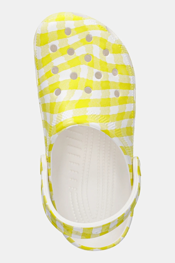 Crocs papucs Classic Gingham Clog sárga 211006.78R