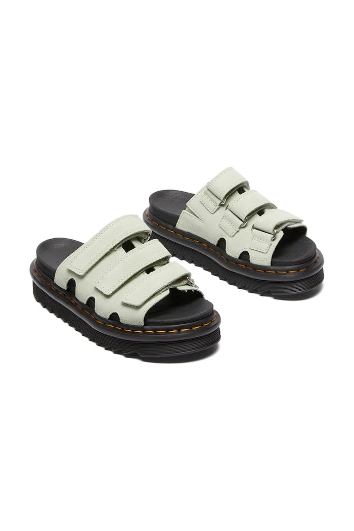 Semišové šľapky Dr. Martens Raine DM40521300 zelená SS25