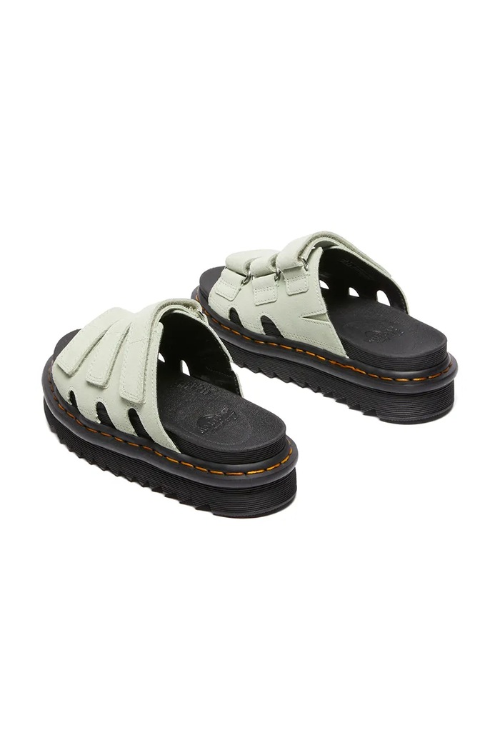 Semišové šľapky Dr. Martens Raine DM40521300 zelená