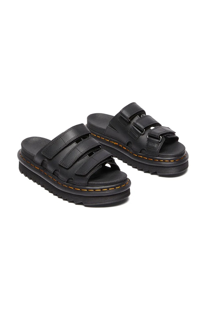 Δερμάτινες παντόφλες Dr. Martens Raine DM40522001 μαύρο SS25
