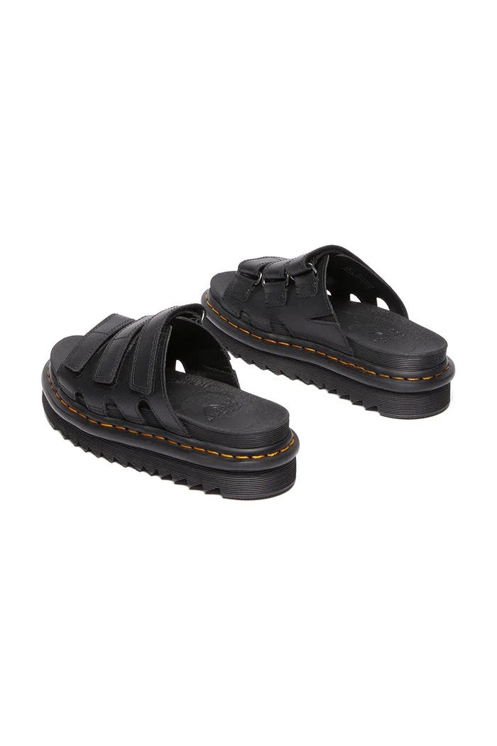 Δερμάτινες παντόφλες Dr. Martens Raine DM40522001 μαύρο