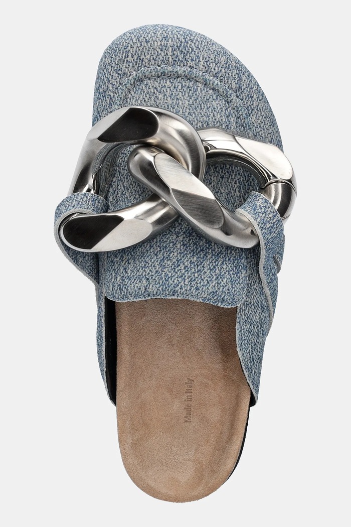 Semišové šľapky JW Anderson modrá LF0048.LA0238.800