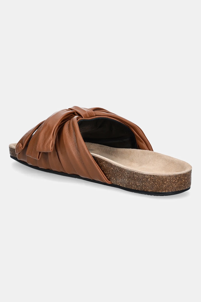 Obuv Kožené šľapky JW Anderson SN0096.LA0161.640 hnedá