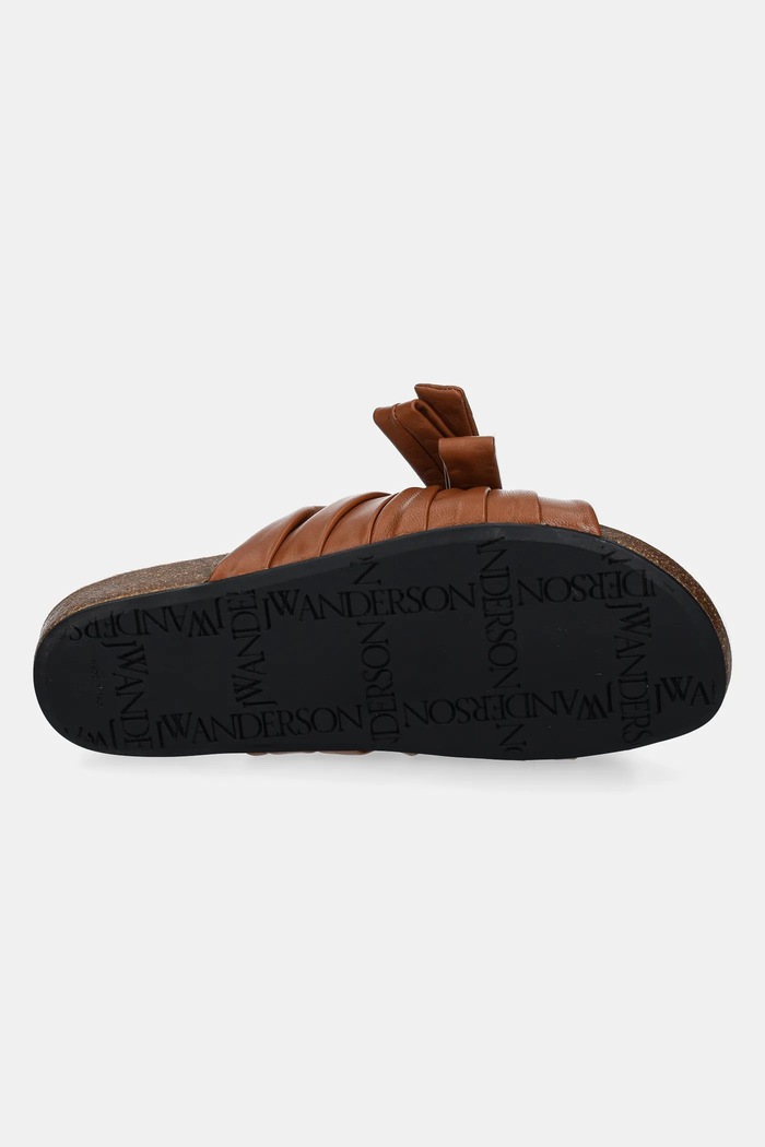 Kožené šľapky JW Anderson SN0096.LA0161.640 hnedá