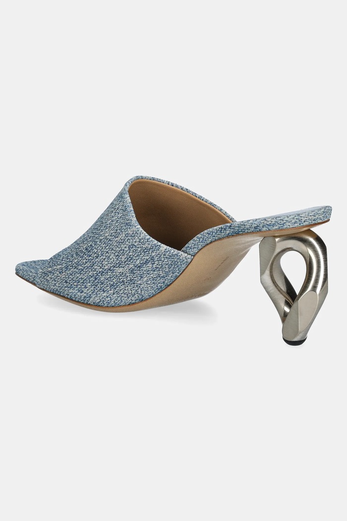Cipők JW Anderson papucs Chain Heel Open Mule SN0104.LA0238.800 kék