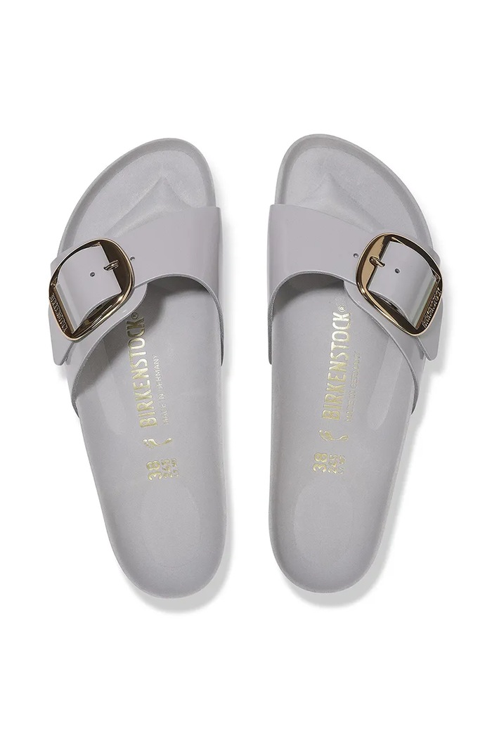 Δερμάτινες παντόφλες Birkenstock Madrid Big Buckle 1029534 γκρί